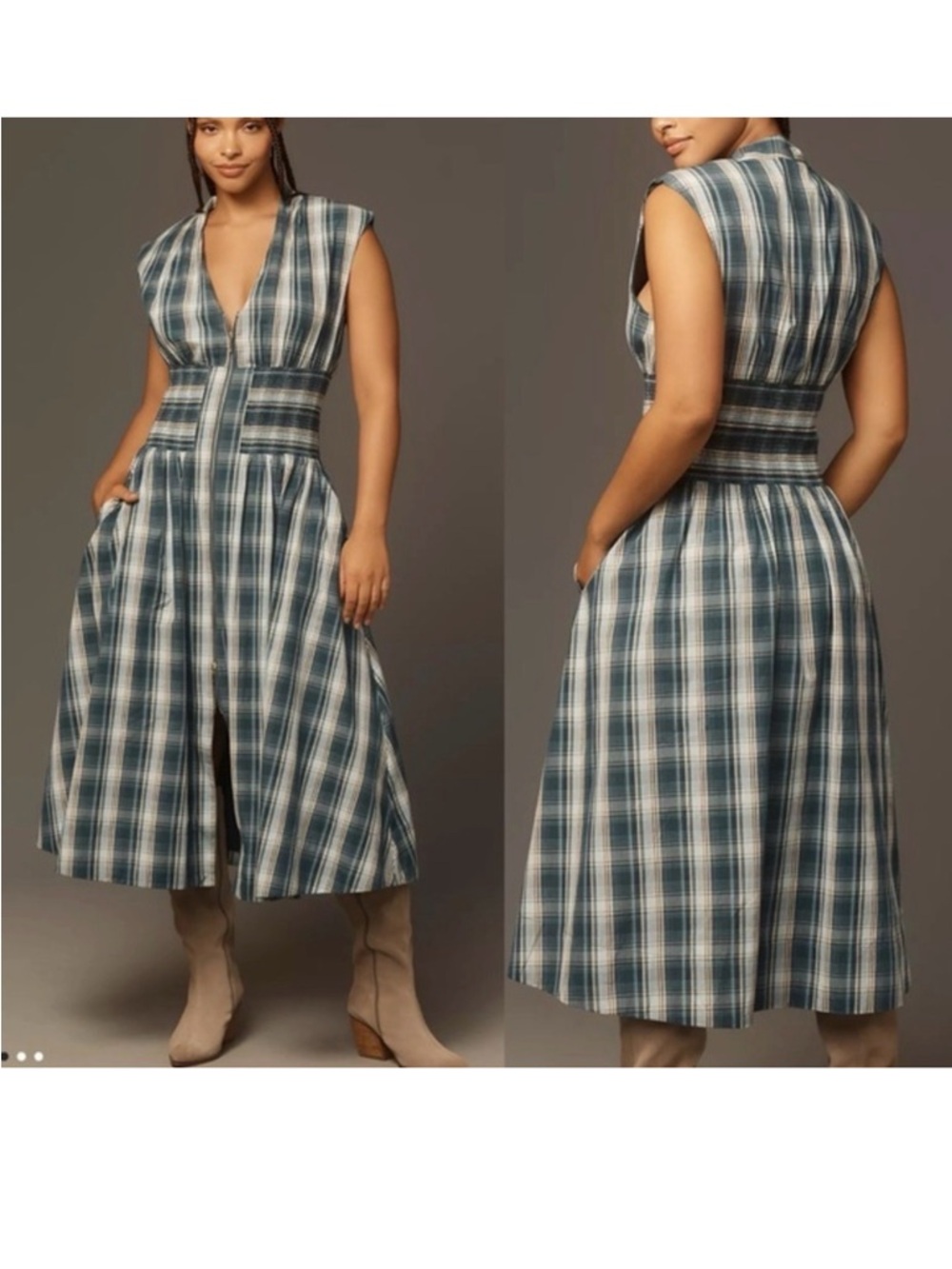 Anthropologie women’s The Tommie dress, sizeXSP, cap sleeves, lined, low Vneck